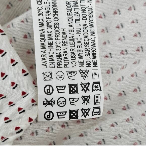 ZARA MAN PRINT EDITION SLIM FIT BUTTON-UP SHIRT WHITE SIZE SMALL NWT - Picture 11 of 12